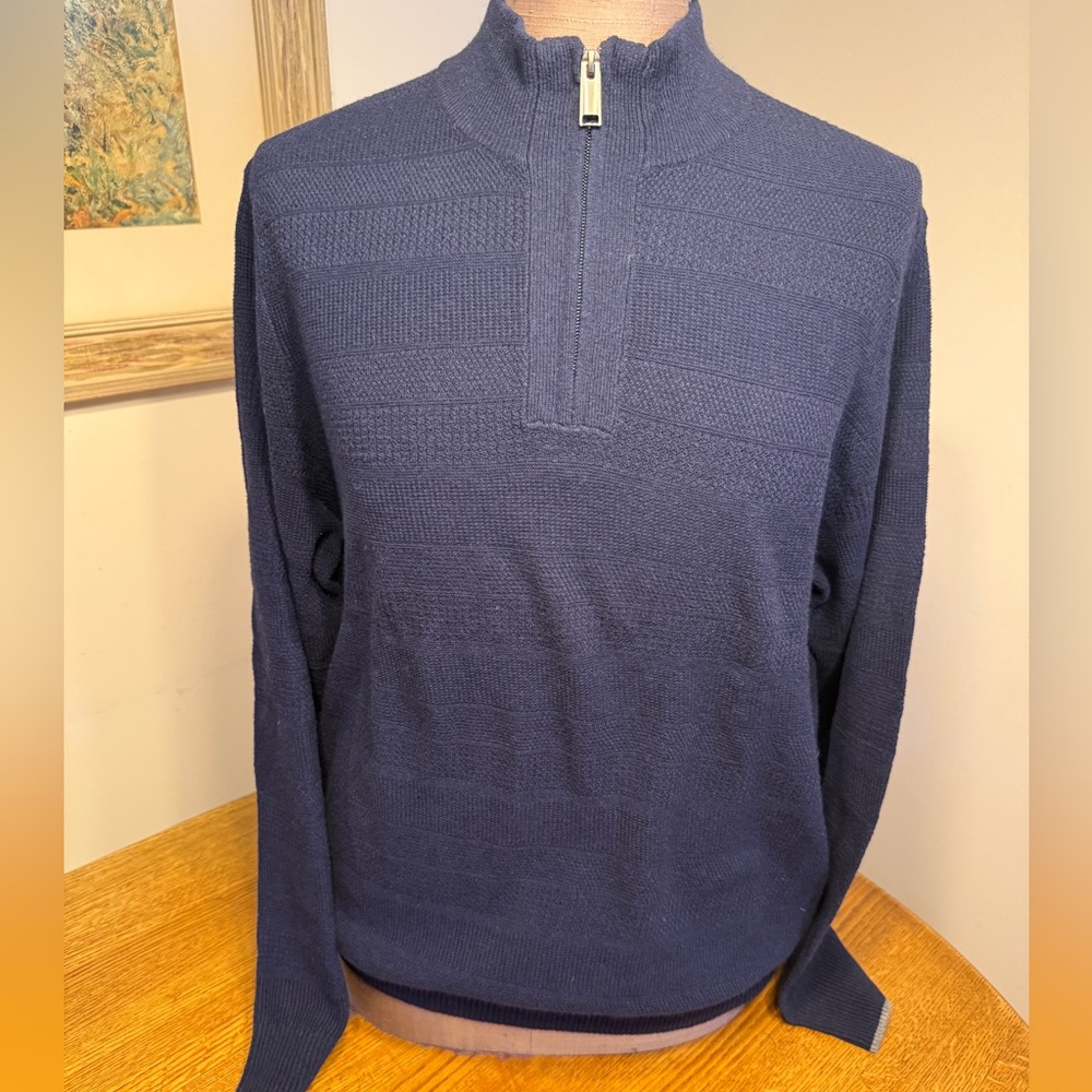 NWT!!! Jos. A. Bank Men's Navy Zip-Up Sweater- Size L